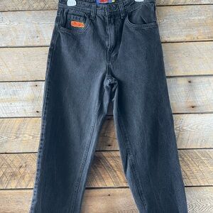 Empyre Relax Jeans Women 30x26.5 Denim Retro Y2K Baggy Loose Fit Raw hem Crop